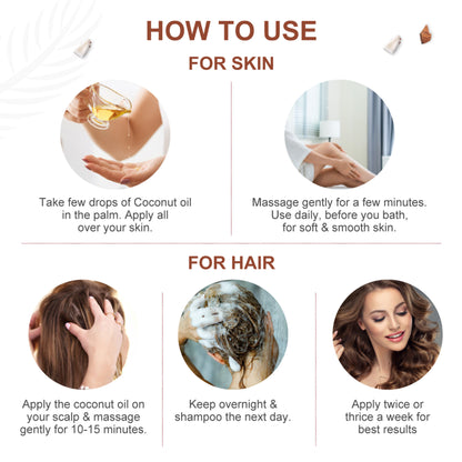 Indus Valley Bio Organic Extra Virgin Coconut Oil for Body, Hair & Skin