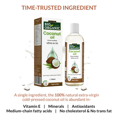 Indus Valley Bio Organic Extra Virgin Coconut Oil for Body, Hair & Skin