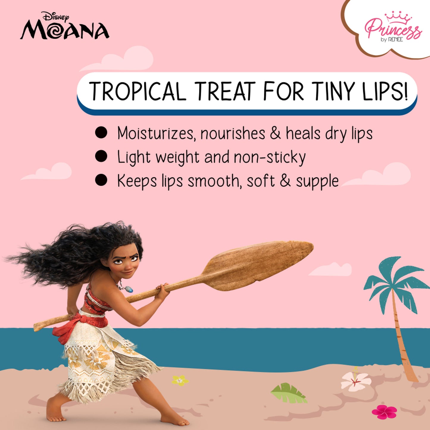 Renee Cosmetics Disney Moana Beachy Peachy Lip Balm