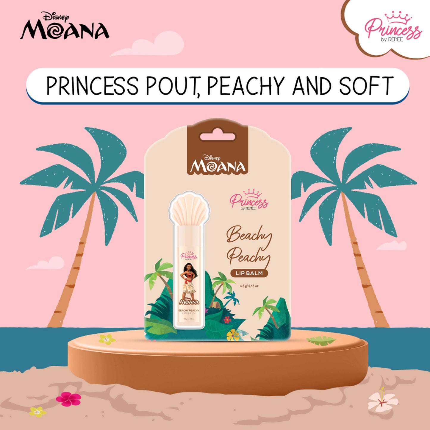 Renee Cosmetics Disney Moana Beachy Peachy Lip Balm