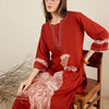 Dhiyona IE Women Ethnic Motifs Printed Regular Thread Work Kurta with Palazzos