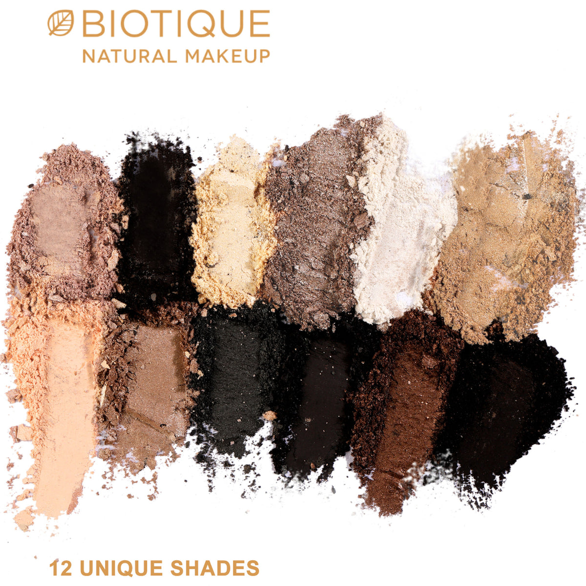Biotique Diva Palette Eye Shadow with forest shimmer shades in a compact palette, featuring natural earthy tones for eye makeup.