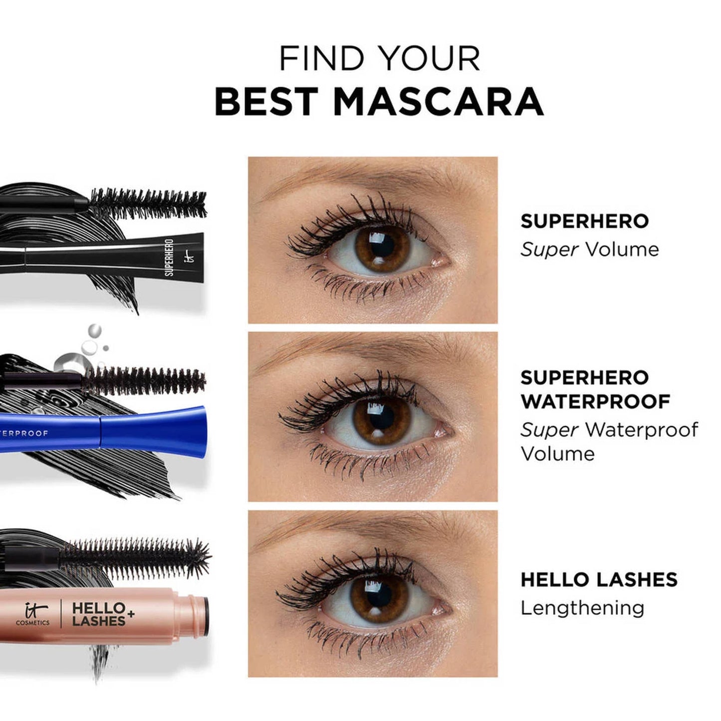IT COSMETICS Superhero Elastic Stretch Volumizing And Lengthening Mascara