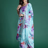 Dhiyona IE Floral Embroidered Empire Thread Work Kurta With Trousers & Dupatta