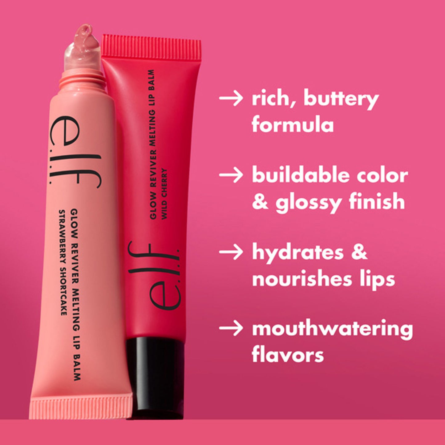 e.l.f. Cosmetics Glow Reviver Melting Lip Balm - Wild Cherry