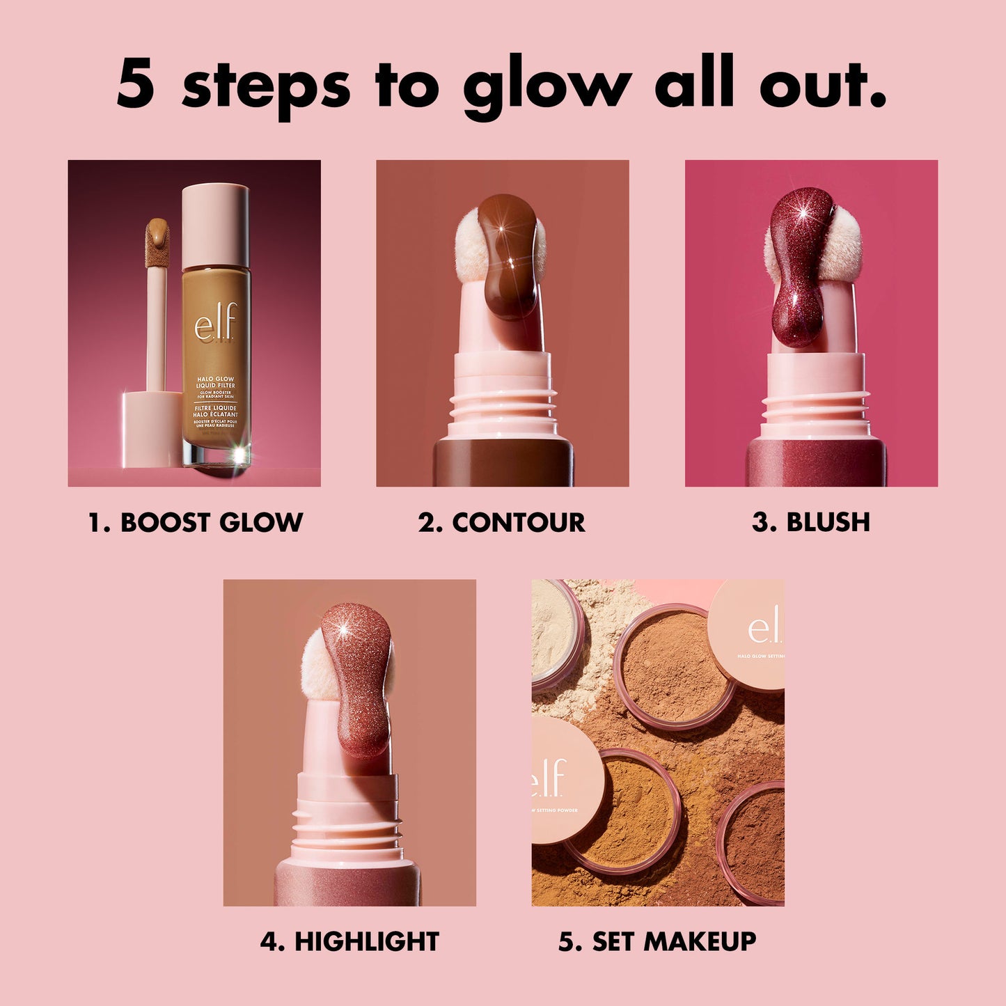 e.l.f. Cosmetics Halo Glow Highlight Beauty Wand - Pink Prism