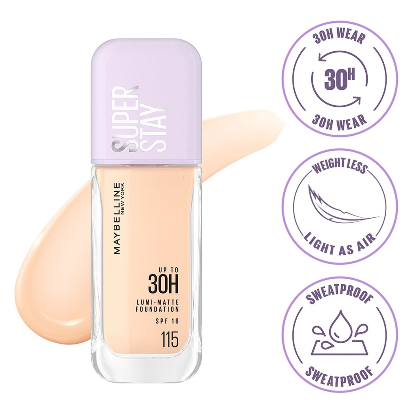 Maybelline New York Super Stay Lumi-Matte Liquid Foundation - 115
