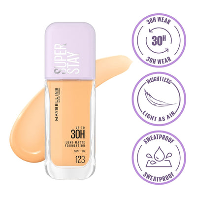 Maybelline New York Super Stay Lumi-Matte Liquid Foundation - 123
