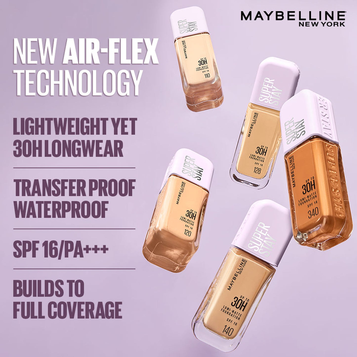 Maybelline New York Super Stay Lumi-Matte Liquid Foundation - 125