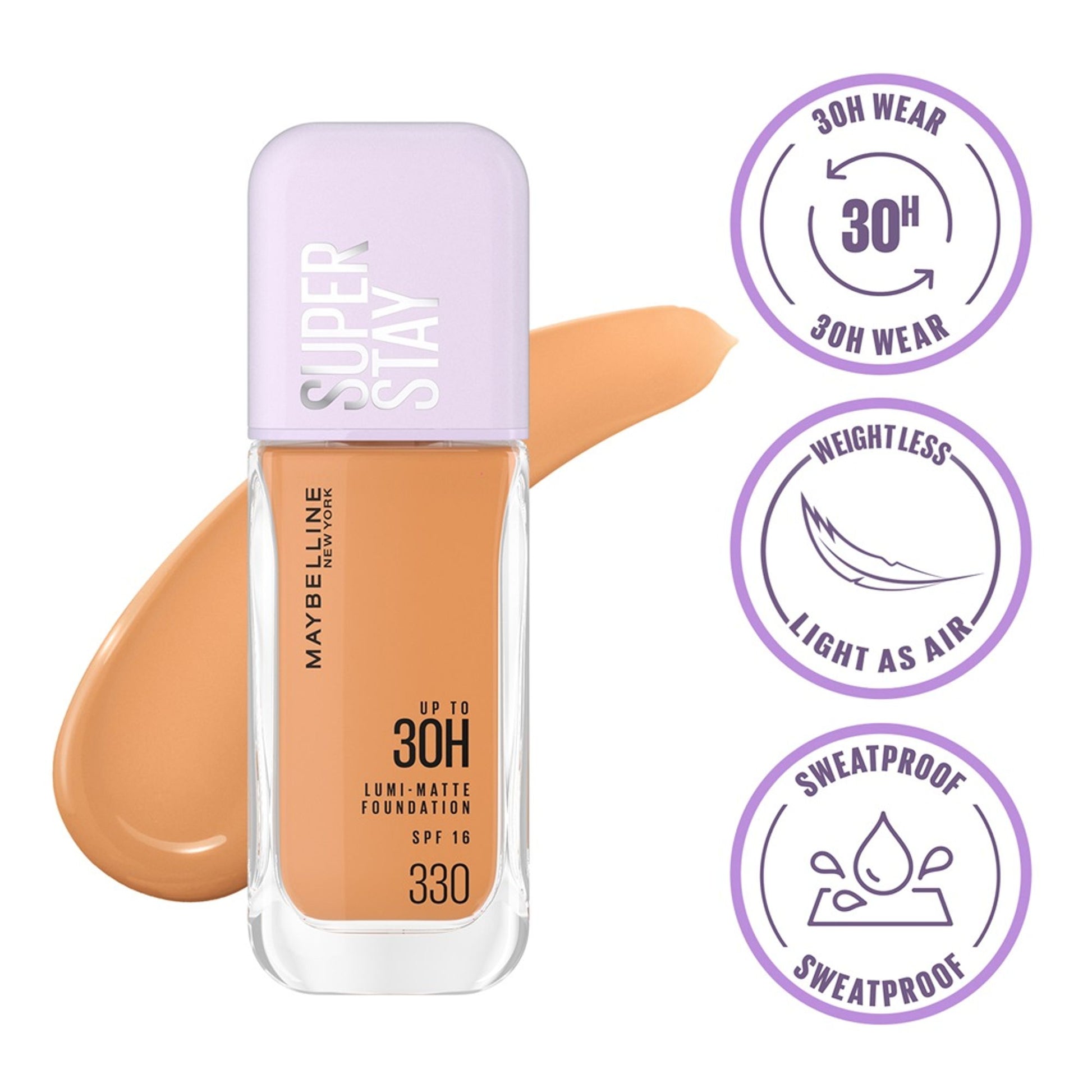 Maybelline New York Super Stay Lumi-Matte Liquid Foundation - 330