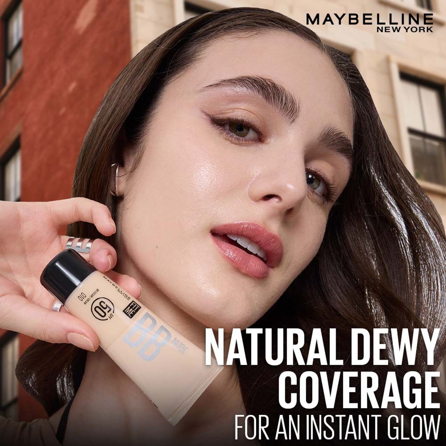 Maybelline New York Fit Me Glow BB Skin Tint, SPF 50, Niacinamide, Normal to Dry Skin - 40
