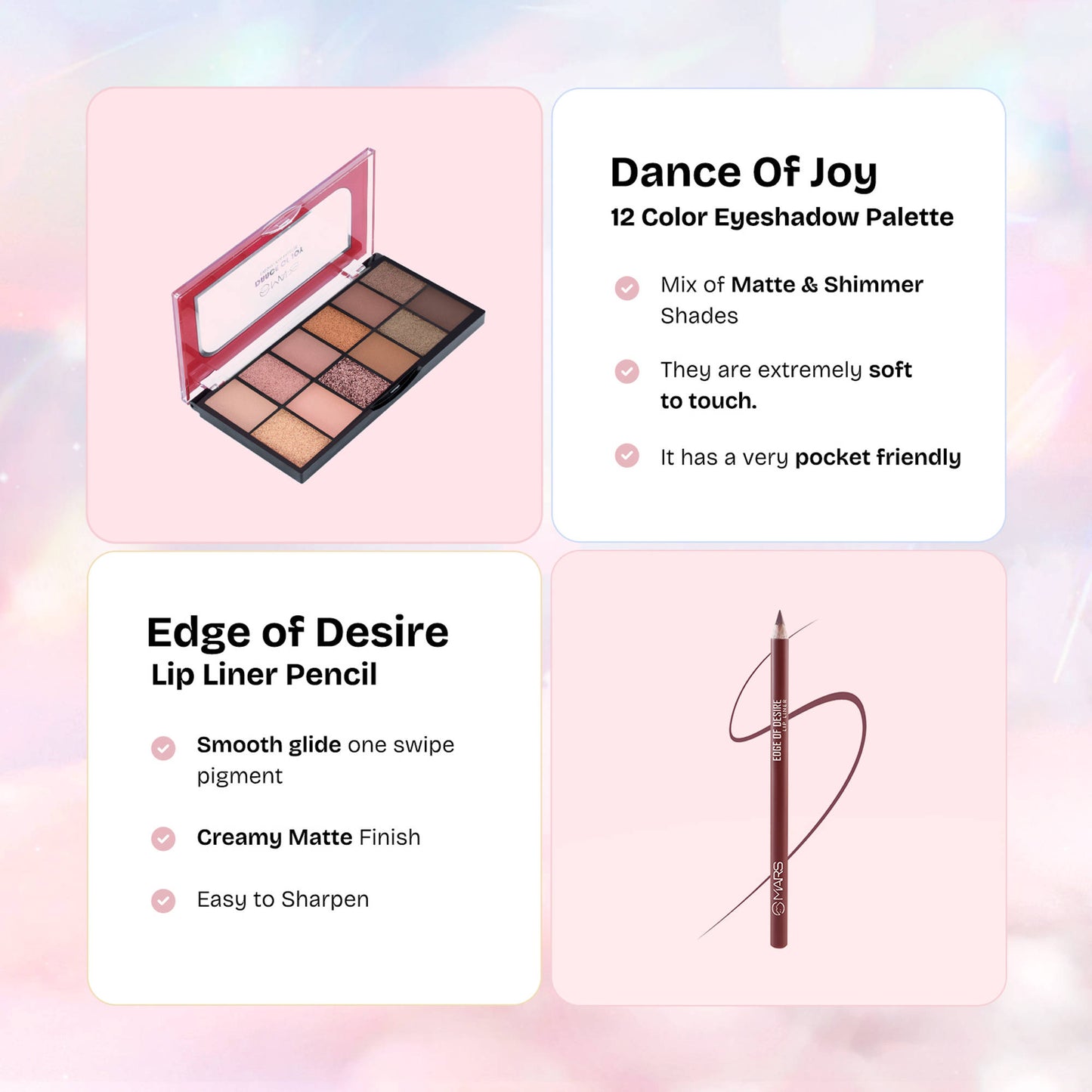 MARS Cosmetics Eyes On Fire Eye Makeup Gift Set - Pack Of 4