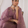Indyancart IE Floral Embroidered Notch Neck Zari Straight Kurta With Trouser And Dupatta