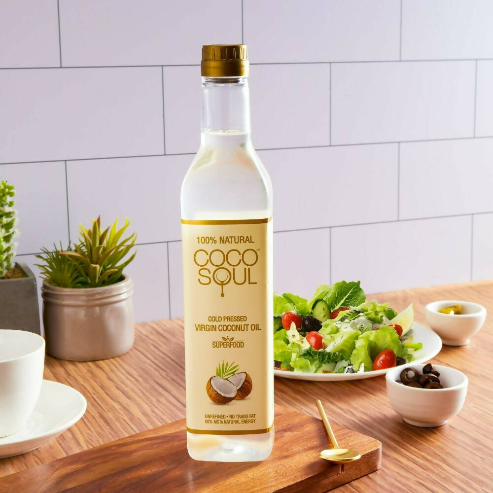 Coco Soul Cold Pressed Natural Virgin Coconut Oil - Indyancart