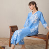 Dhiyona IE Floral Printed V-Neck Pure Cotton Straight Kurta With Trousers