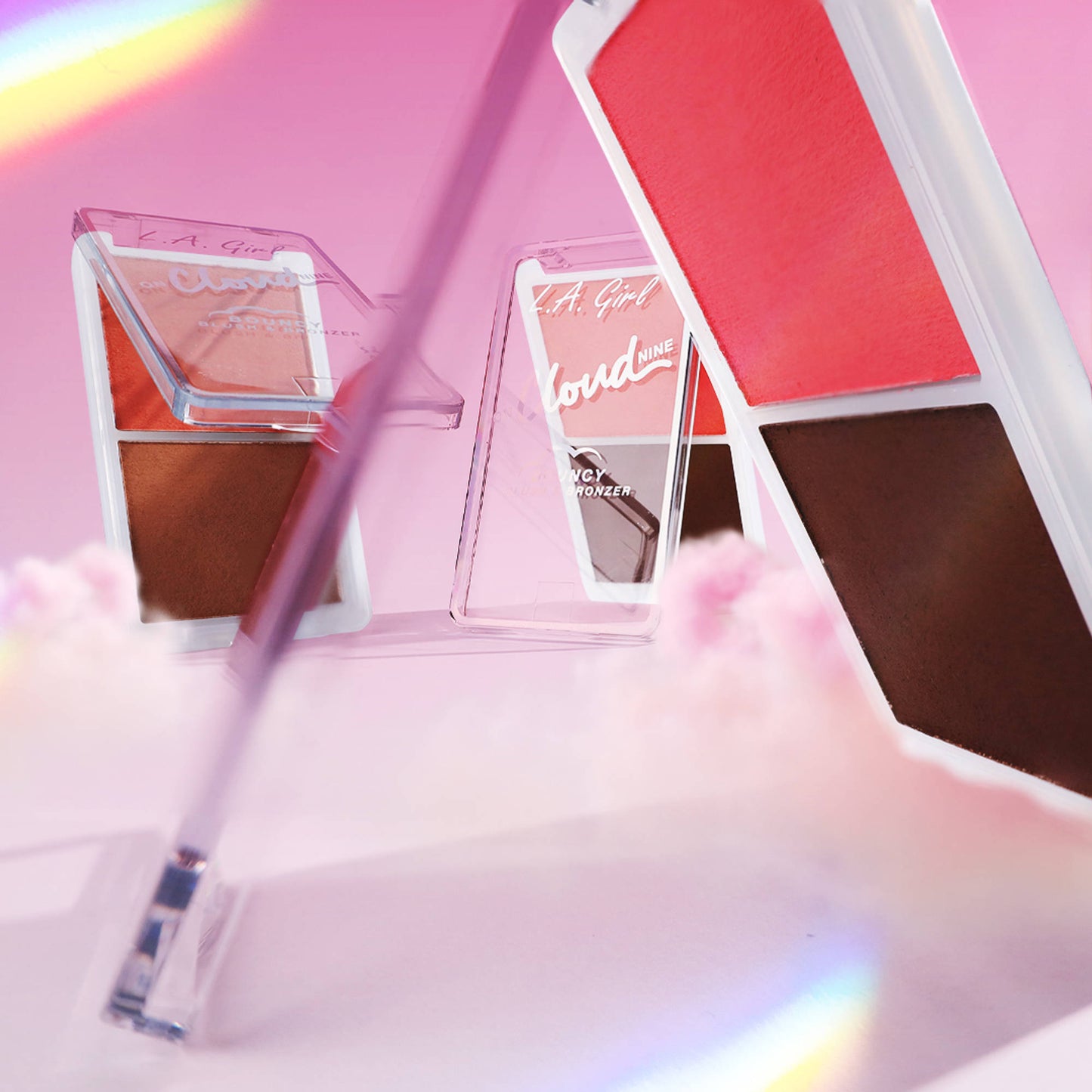 L.A. Girl On Cloud Nine Bouncy Blush & Bronzer - Coral Bliss