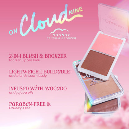 L.A. Girl On Cloud Nine Bouncy Blush & Bronzer - Misty Mauve
