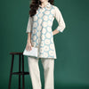 Dhiyona IE Women Floral Printed Regular Kurti with Trousers