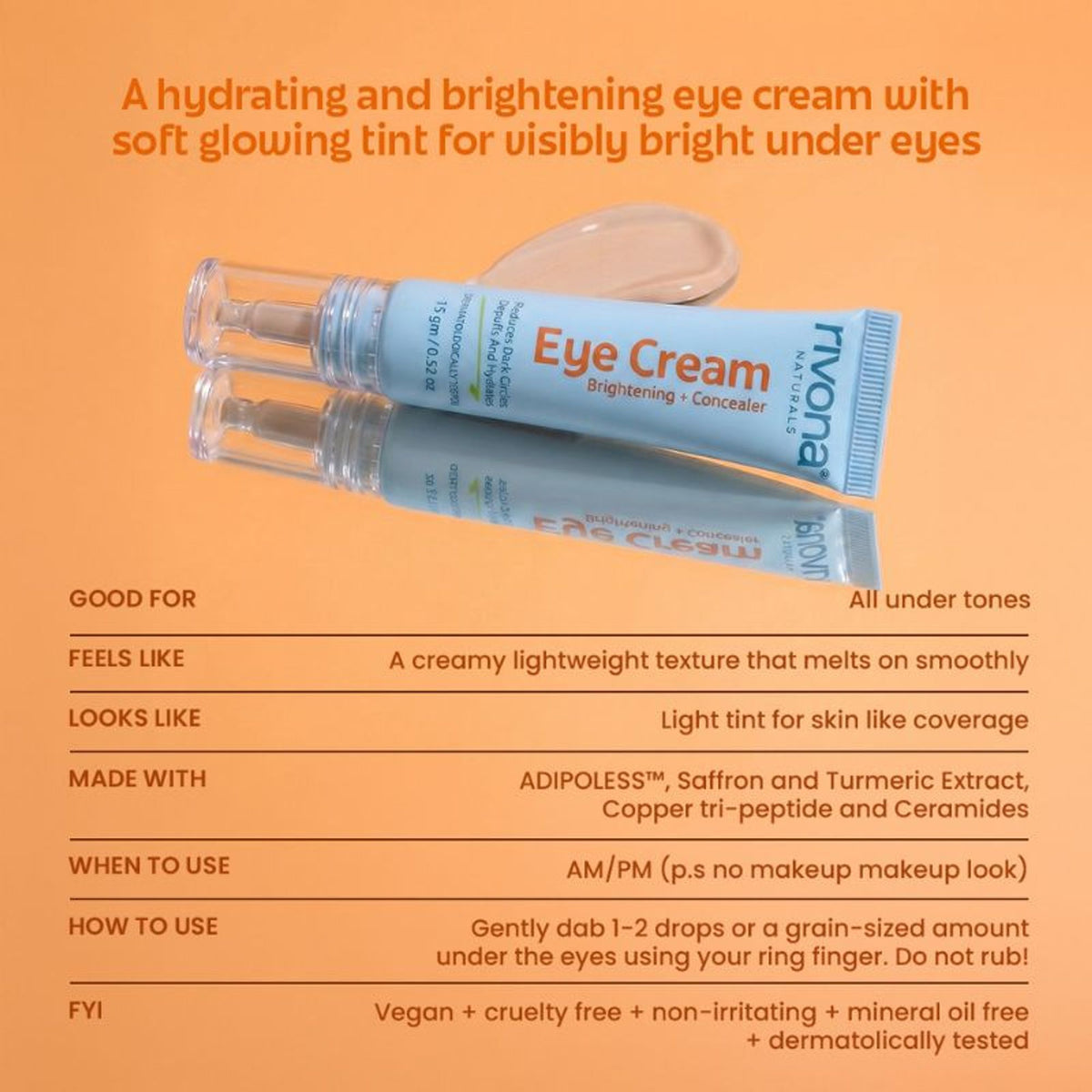 Rivona Naturals 2-In-1 Tinted Eye Cream