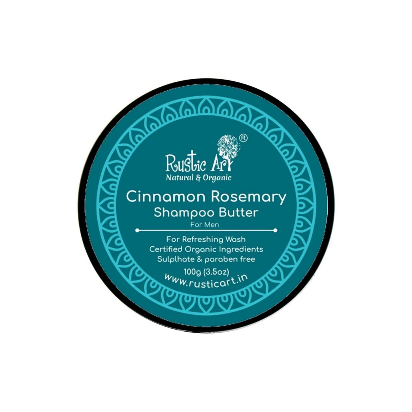 Rustic Art Natural & Organic Cinnamon Rosemary Shampoo Butter for Men