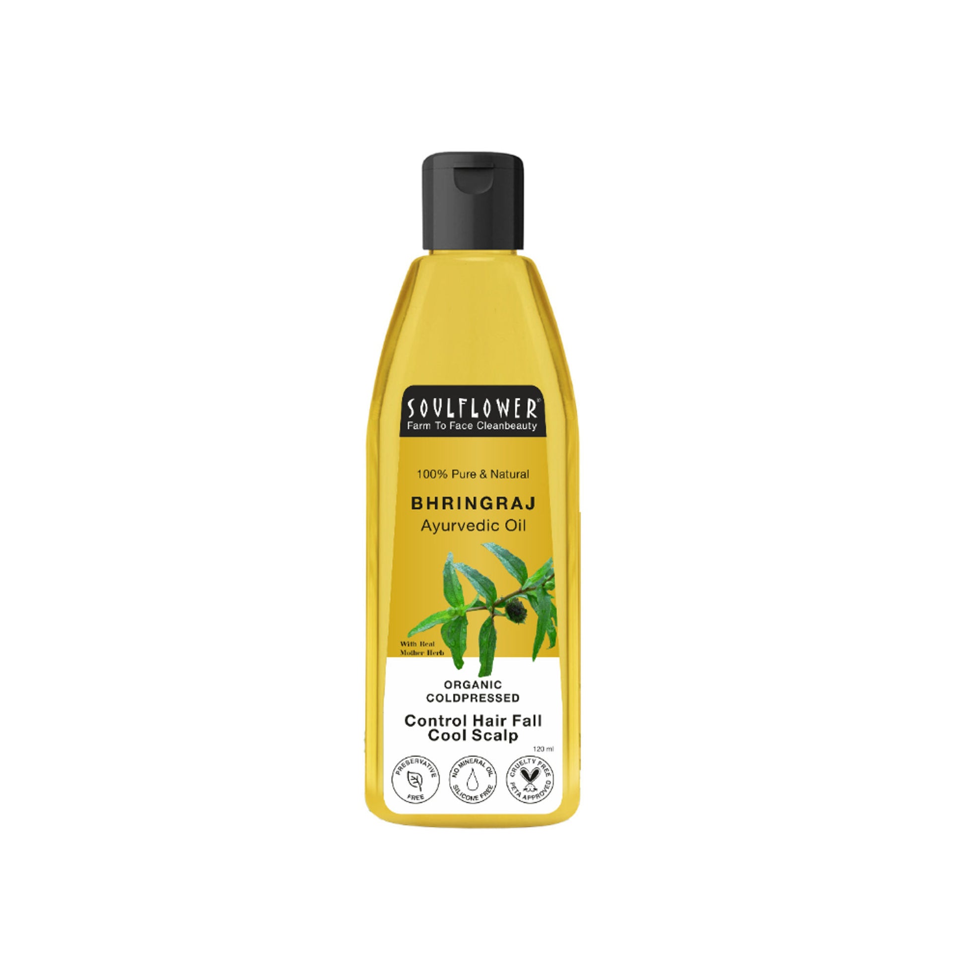 Soulflower Coldpressed Pure Natural Bhringraj Oil with Coconut and Sesame