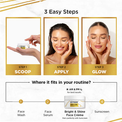 Streax Bright & Shine Serum Infused Face Cream Gel