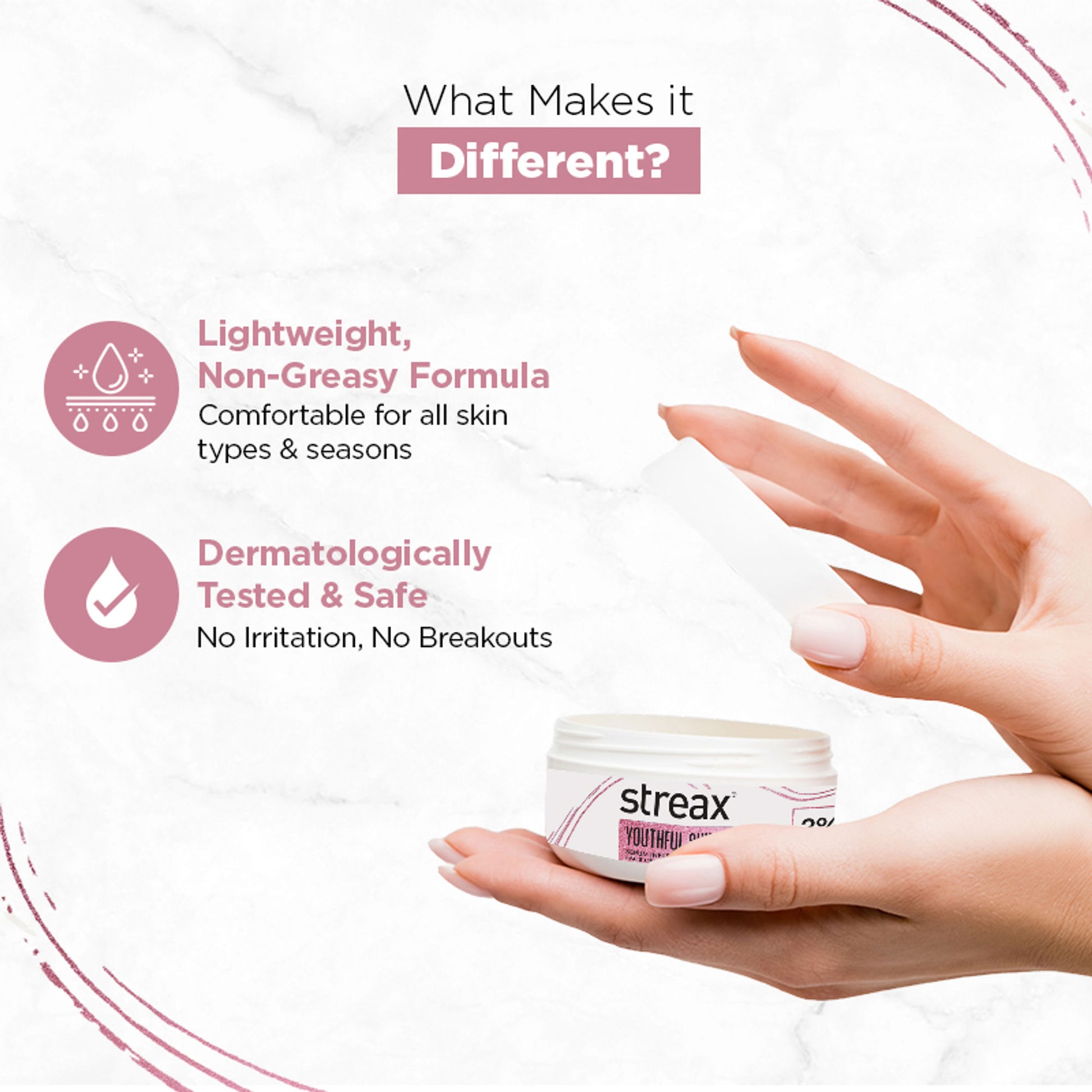 Streax Youthful Shine Serum Infused Face Cream Gel