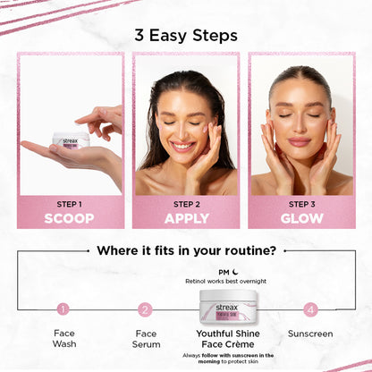 Streax Youthful Shine Serum Infused Face Cream Gel
