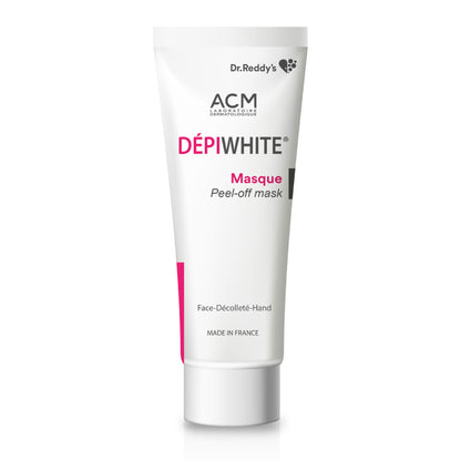 Depiwhite Depiwhite Peel Off Masque with Kojic Acid and Vitamin C for brightening and glowing skin, visible on a skincare jar.