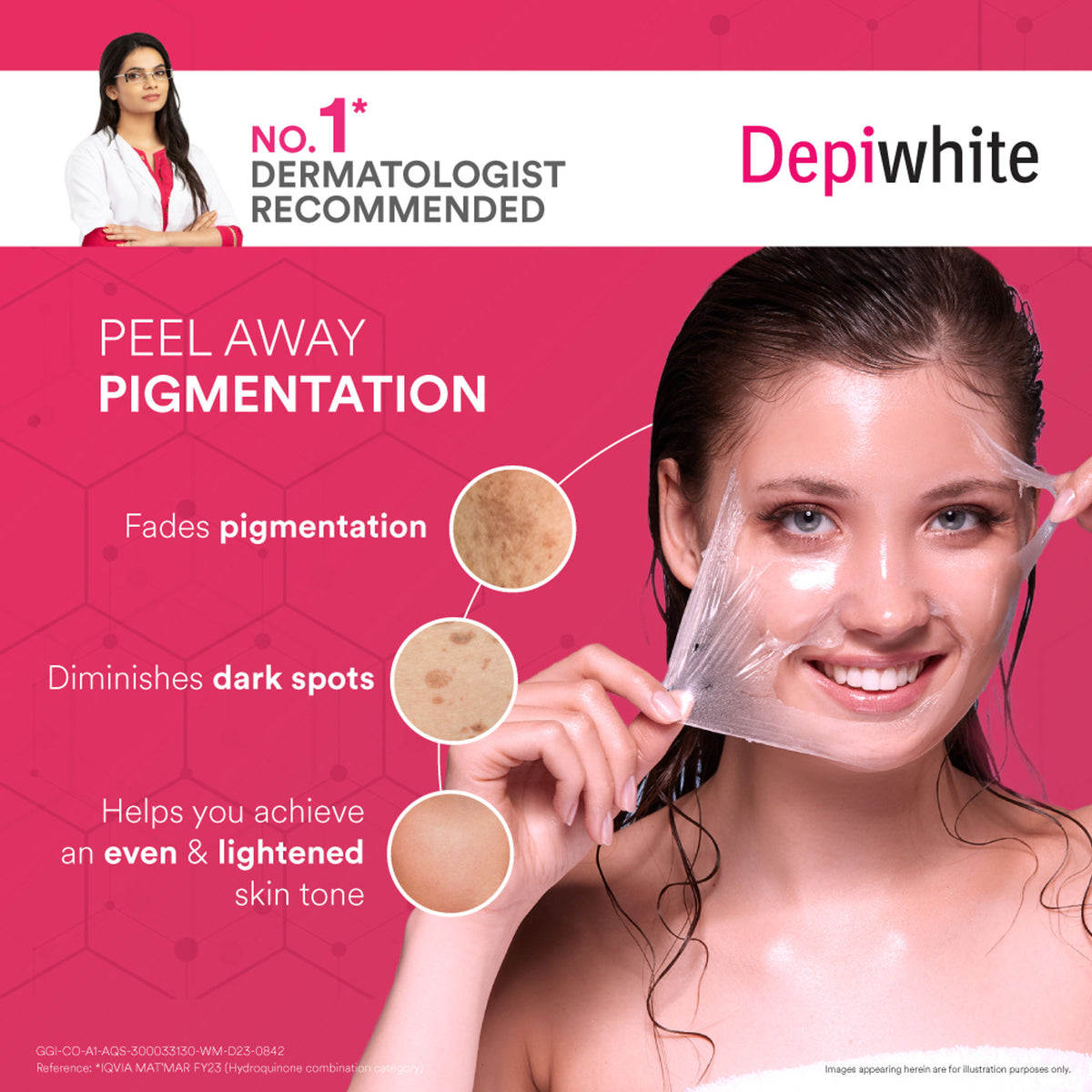 Depiwhite Depiwhite Peel Off Masque with Kojic Acid and Vitamin C for brightening and glow enhancement.