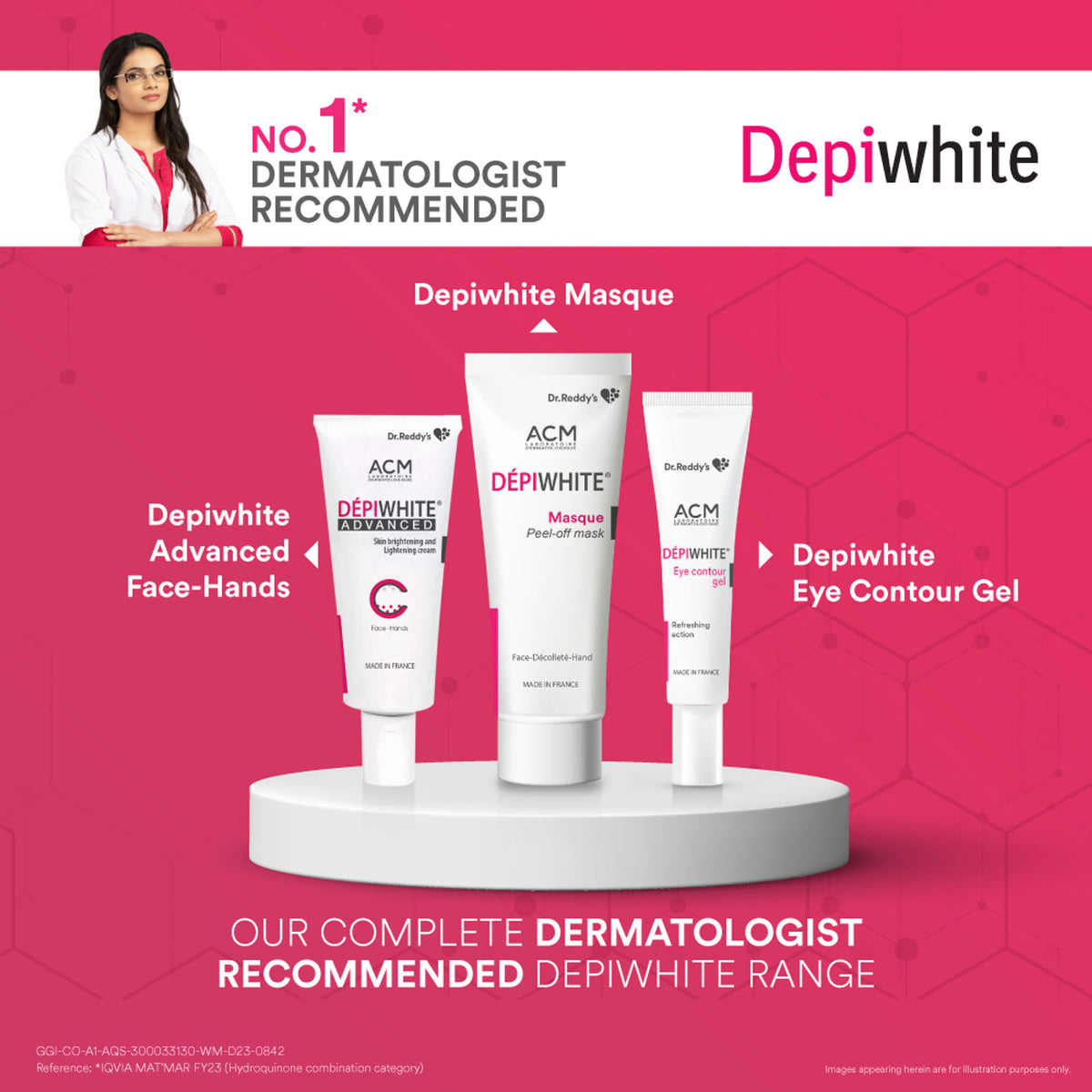 Depiwhite Depiwhite Peel Off Masque with Kojic Acid and Vitamin C for brightening and glowing skin, visible on a skincare product image.