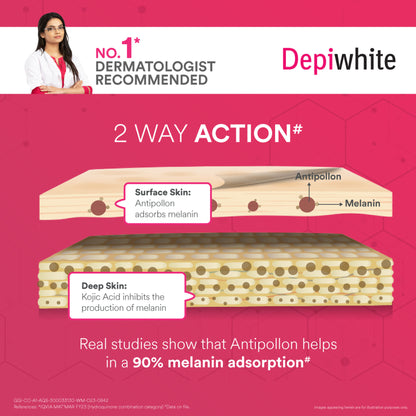 Depiwhite Depiwhite Peel Off Masque with Kojic Acid and Vitamin C for brightening and glowing skin, shown in a jar.