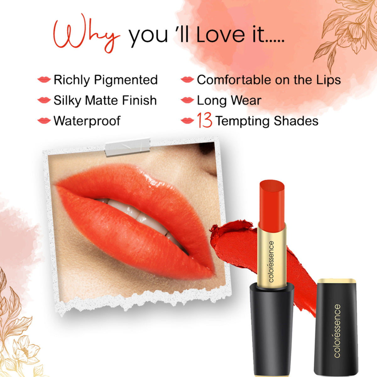 Coloressence Intense Long Wear Lip Color - Classic Red