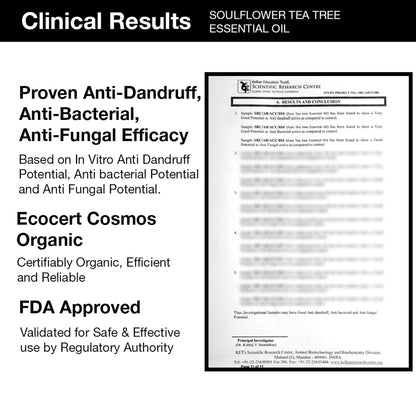 Soulflower Tea Tree Essential Oil For Active Acne & Pimples, Blemishes & Flakes