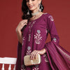 Indyancart IE Floral Printed Pure Cotton Kurta With Trousers & Dupatta