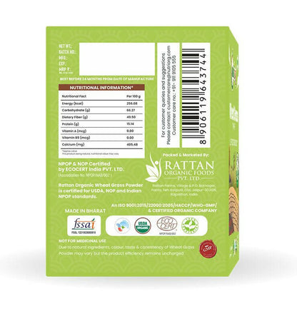 Nutriorg Certified Organic Wheatgrass Powder