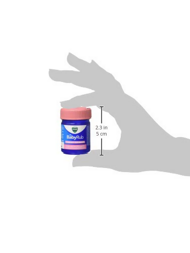 Vicks BabyRub Ayurvedic balm for babies, showing the orange tin with Vicks branding and product label on a white background.