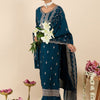 Dhiyona IE Women Ethnic Motifs Embroidered Regular Thread Work Kurta with Trousers & With Dupatta