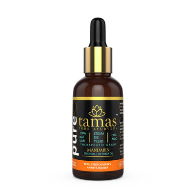 Tamas Pure Ayurveda 100% Organic Mandarin Essential Oil - USDA Certified Organic