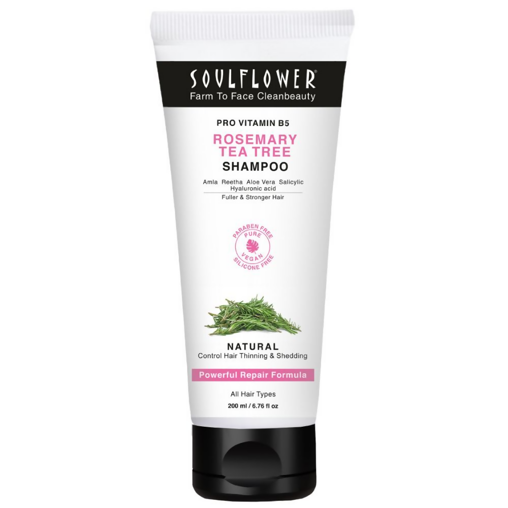 Soulflower Rosemary Tea Tree Shampoo - Indyancart