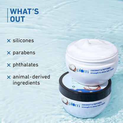 Plum Coconut Milk & Peptides Hair Mask For Soft, Shiny Hair