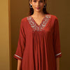 Dhiyona IE Women Embroidered Kurta & Trousers Co-Ords