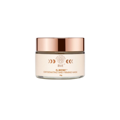 BiE O2wow oxygenating and firming face mask with oxygen bubbles for brightening and revitalizing skin.