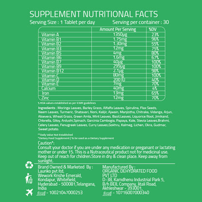 Laurik Multivitamin Tablets For Men | Vitamin A, C, D ,E With B Vitamins, Iron, Zinc & Calcium Supplements For Overall Health