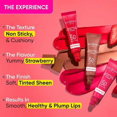 Dot & Key Barrier Repair Ceramide & Peptide SPF 50+, PA+++ Lip Balm - Red Romance