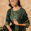 Dhiyona IE Ethnic Motifs Printed Straight Liva Kurta with Palazzos & Dupatta