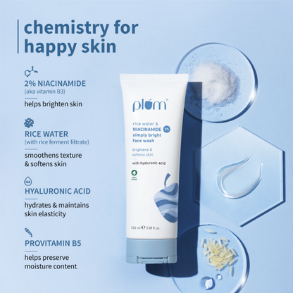 Plum 2% Niacinamide Face Wash With Rice Water
