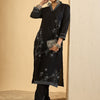 Indyancart IE Women Floral Embroidered Regular Thread Work Kurta with Trousers
