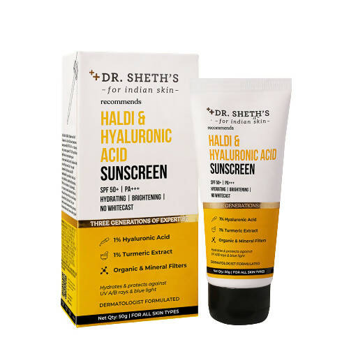 Dr. Sheth's Haldi & Hyaluronic Acid Sunscreen - Indyancart