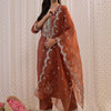 Dhiyona IE Women Ethnic Motifs Embroidered Kurta with Trousers & Dupatta